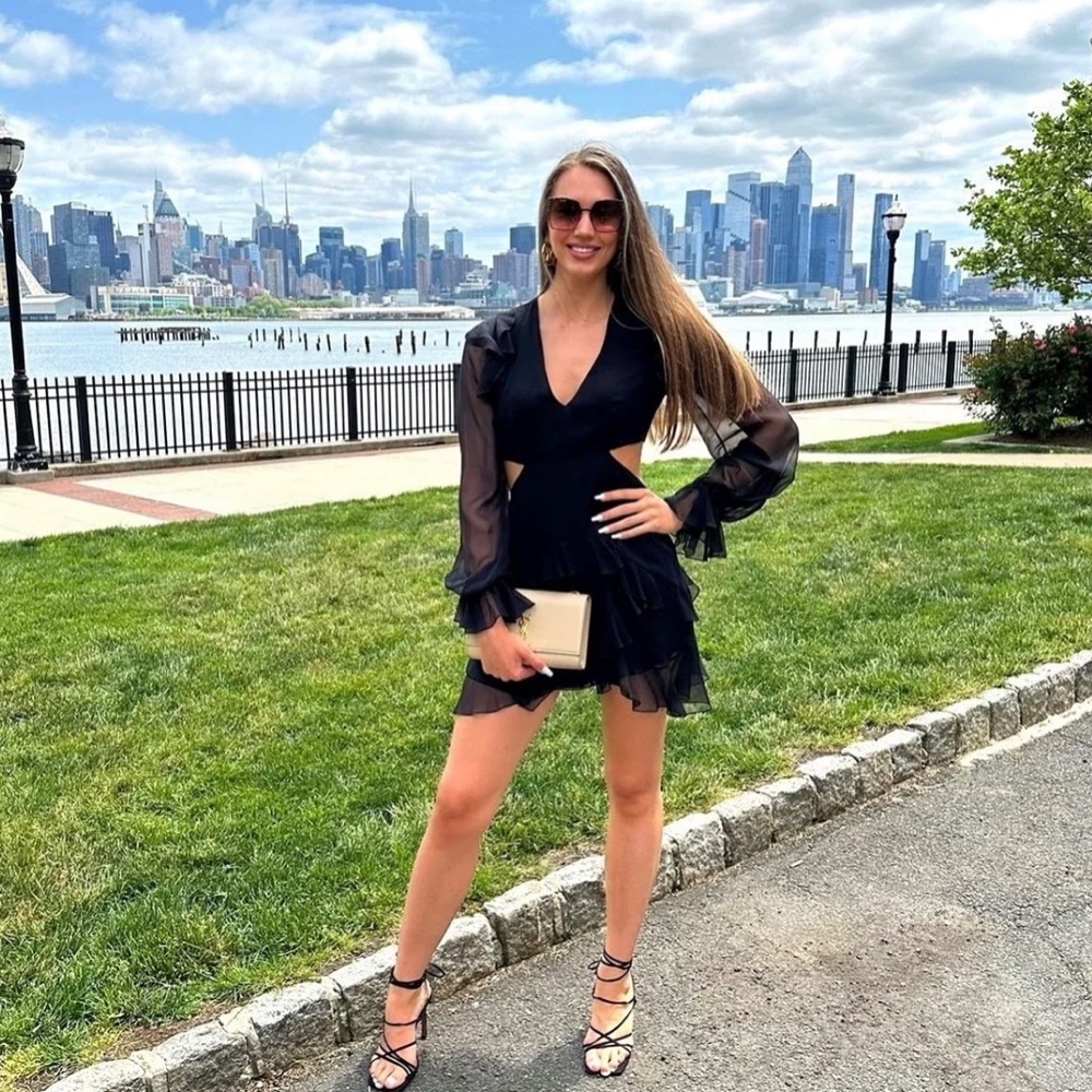 Silk chiffon dress
